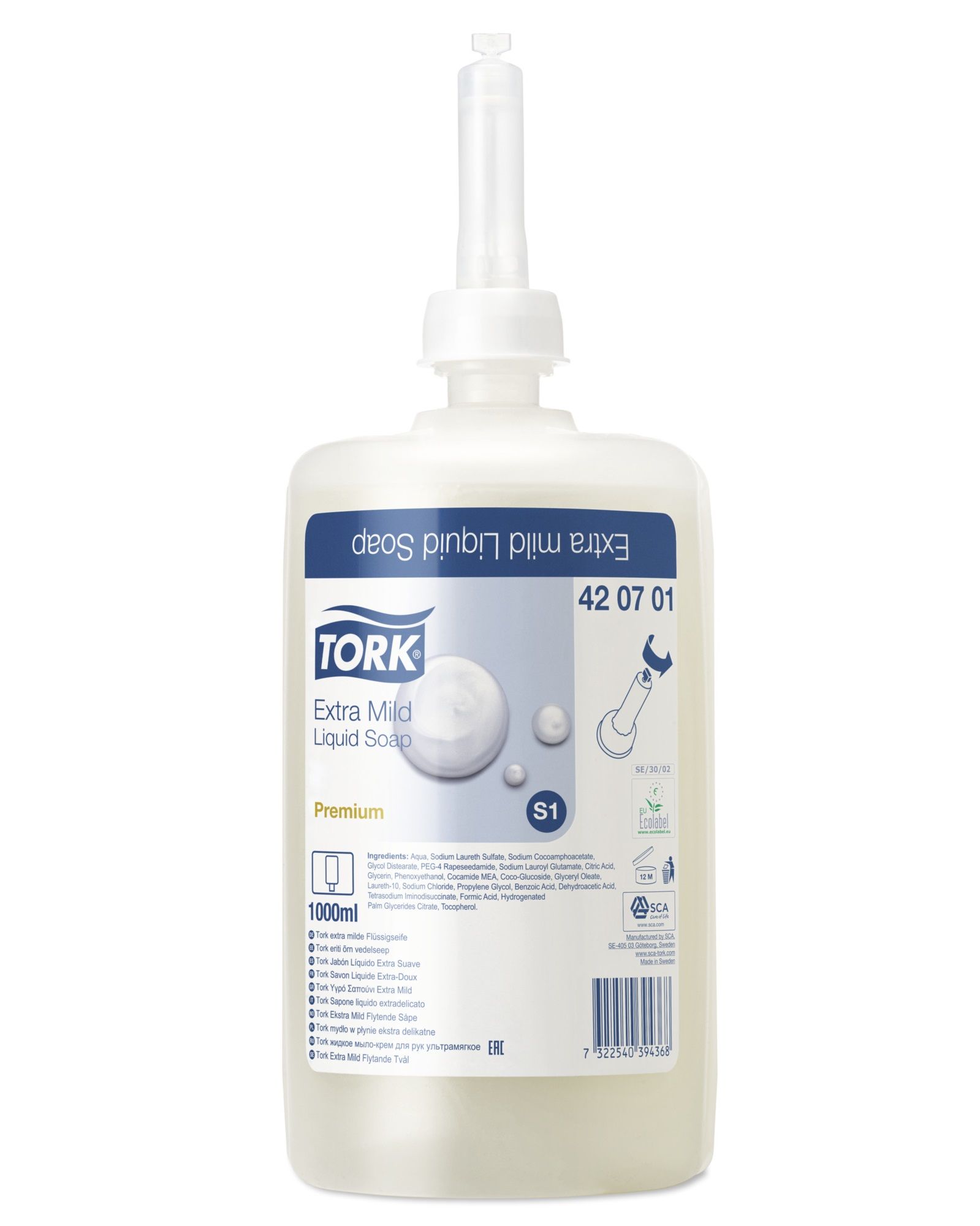 Tork Mevon 77 Zeep ongeparfumeerde handzeep fles à 1000 ml