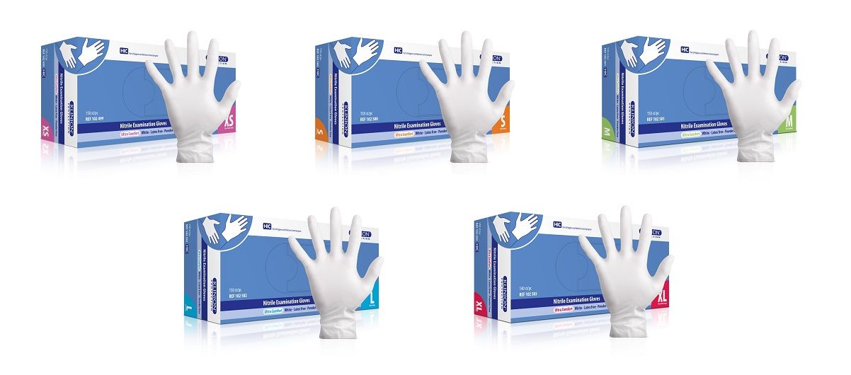 Klinion Nitrile handschoen paars &agrave; 150 stuks poedervrij