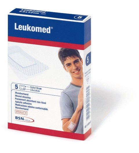 LeukoMed eilandpleister steriel 10 cm x 30 cm per 5 stuks