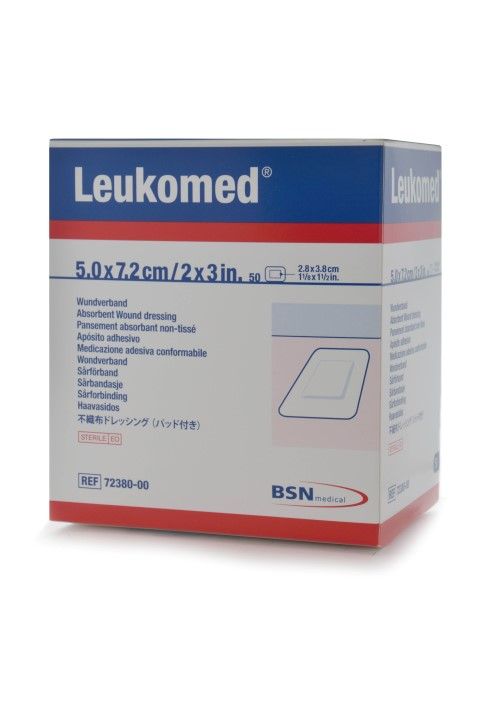 LeukoMed eilandpleister steriel 7,2 cm x 5 cm doosje