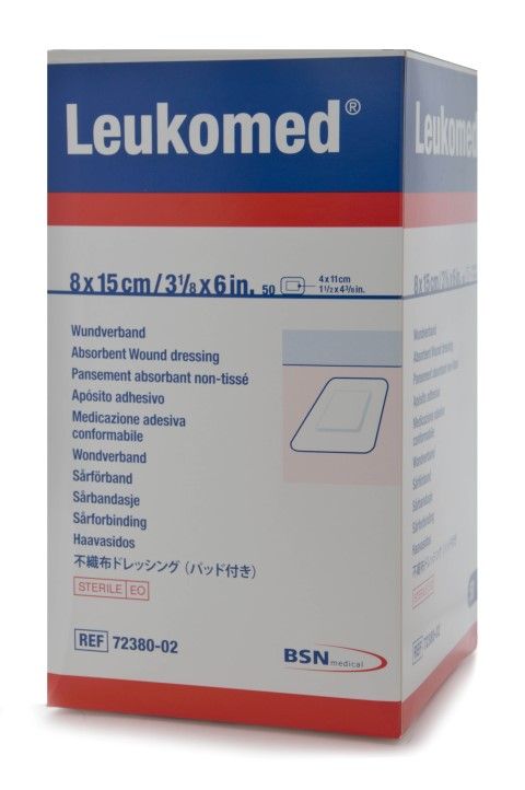 LeukoMed eilandpleister steriel 8 cm x 15 cm doosje