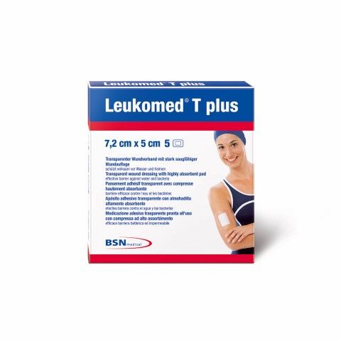 LeukoMed T Plus eilandpleister 10 cm x 20 cm per 5 stuks