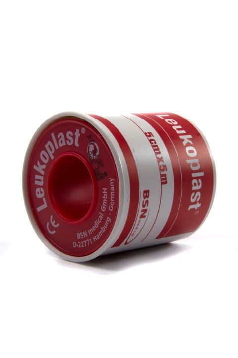 Leukoplast beige fixatiepleister 5 cm x 5 meter rol