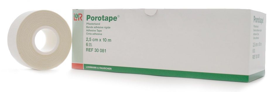 PoroTape sporttape 2,5 cm x 10 meter doos à 6 stuks
